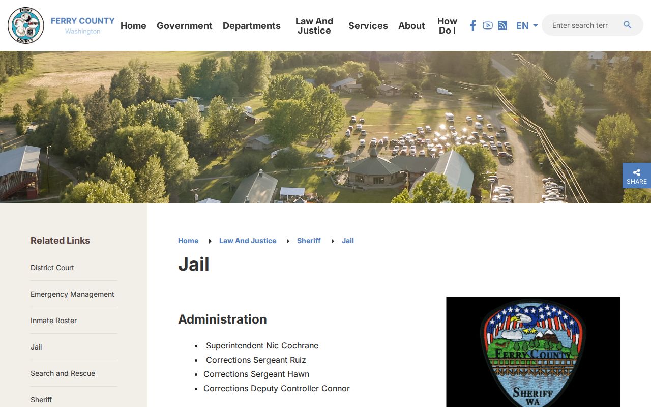 Ferry County Corrections local jail information